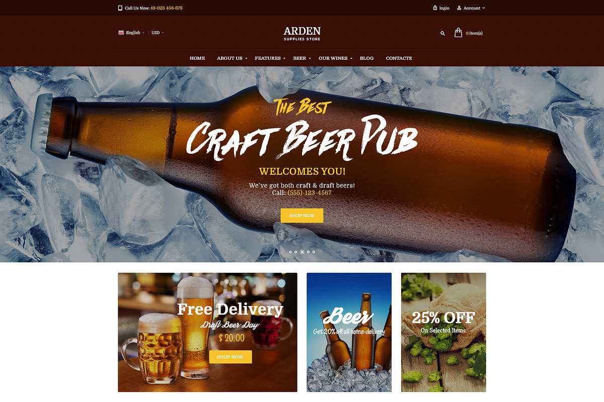 Pts Arden - Clean and Professional, a Bootstrap Template by Prestabrain (Photo 1 of 8)
