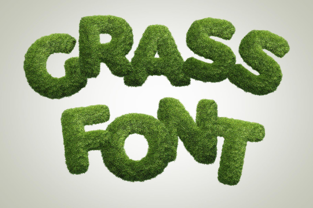 Grass Text 3D Letters Set, an Object Graphic by Kotulsky Mockups (Photo 2 of 6)