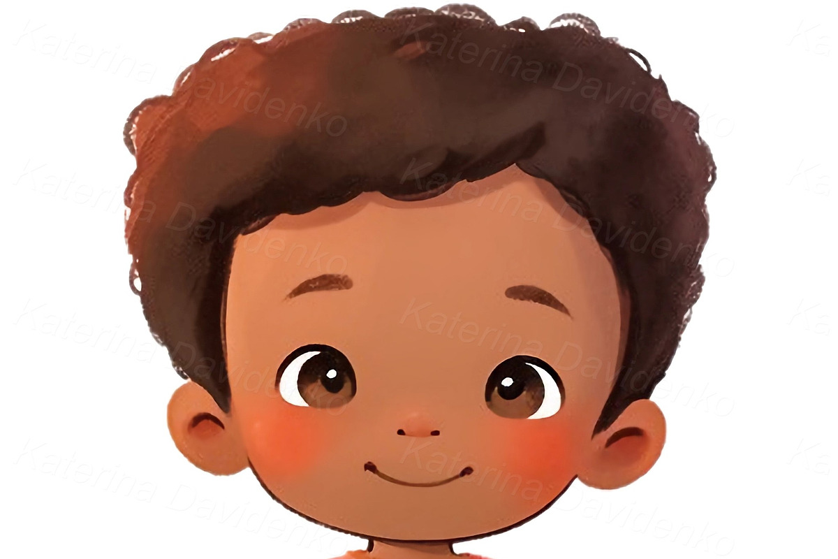 Cartoon multinational kids faces png, a Person Illustration by Bubert Art