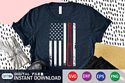 Baseball American Flag Shirt, an Object Graphic by FunnySVGCrafts (Thumbnail 2 of 3)