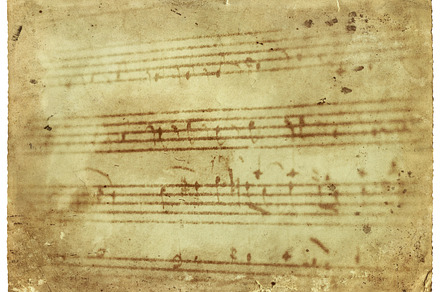 Old music stave vintage photo containing music, musical, and stave