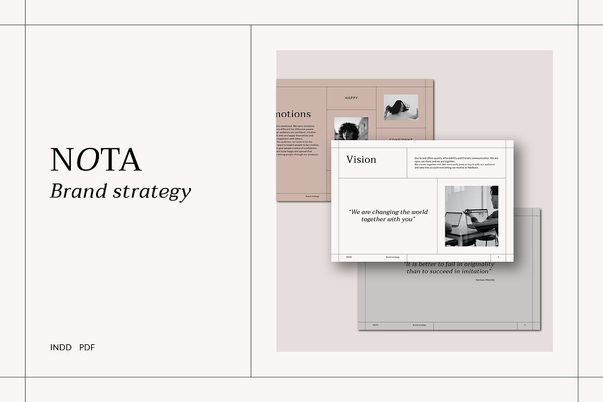 Brand strategy / Brand book template, a Marketing Template by Katerina.Sea.Design (Photo 1 of 7)