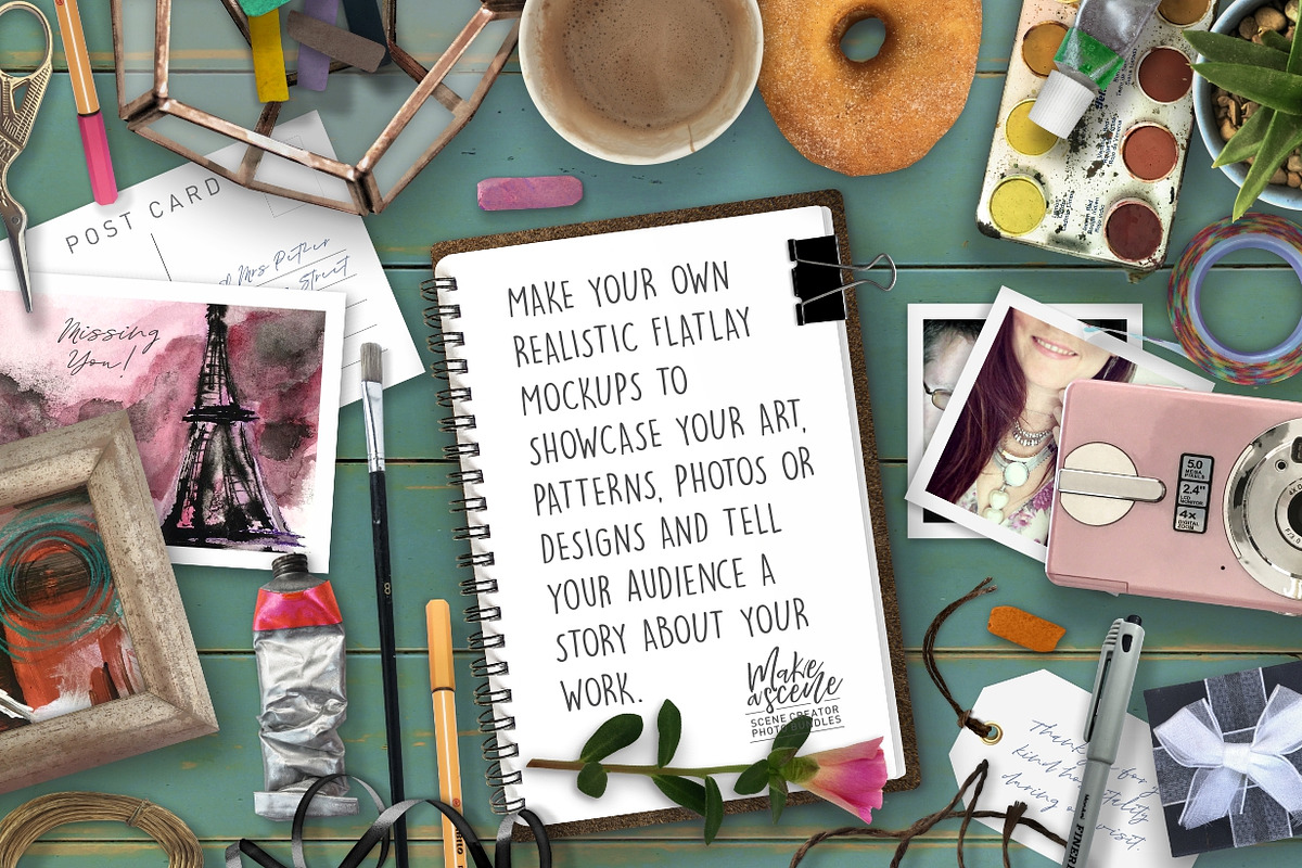 Flat lay Art Display Scene Creator, an Arts & Entertainment Photo by Mockup Scene (Photo 8 of 8)