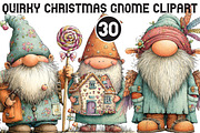 Quirky Christmas Gnome Clipart, an Illustration by Black Bird Studio (Thumbnail 1 of 6)