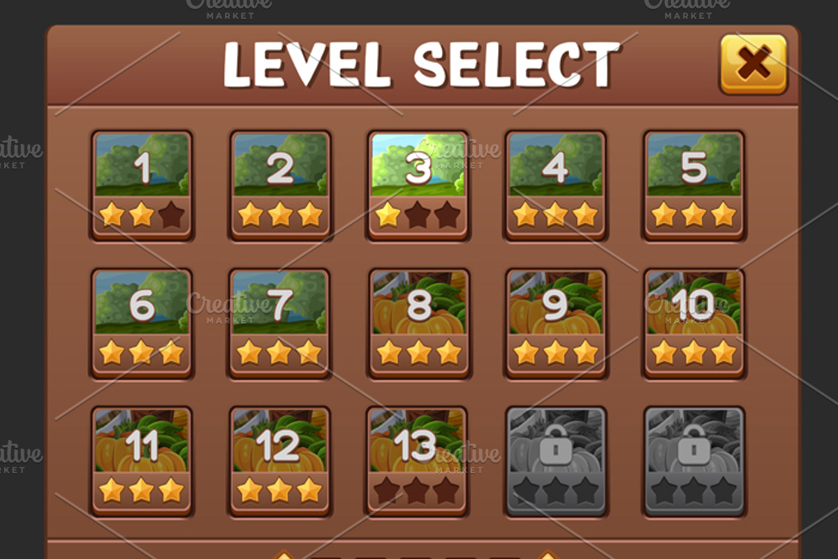 Universal Game GUI Pack, an Illustration by Saranai Store (Photo 3 of 14)