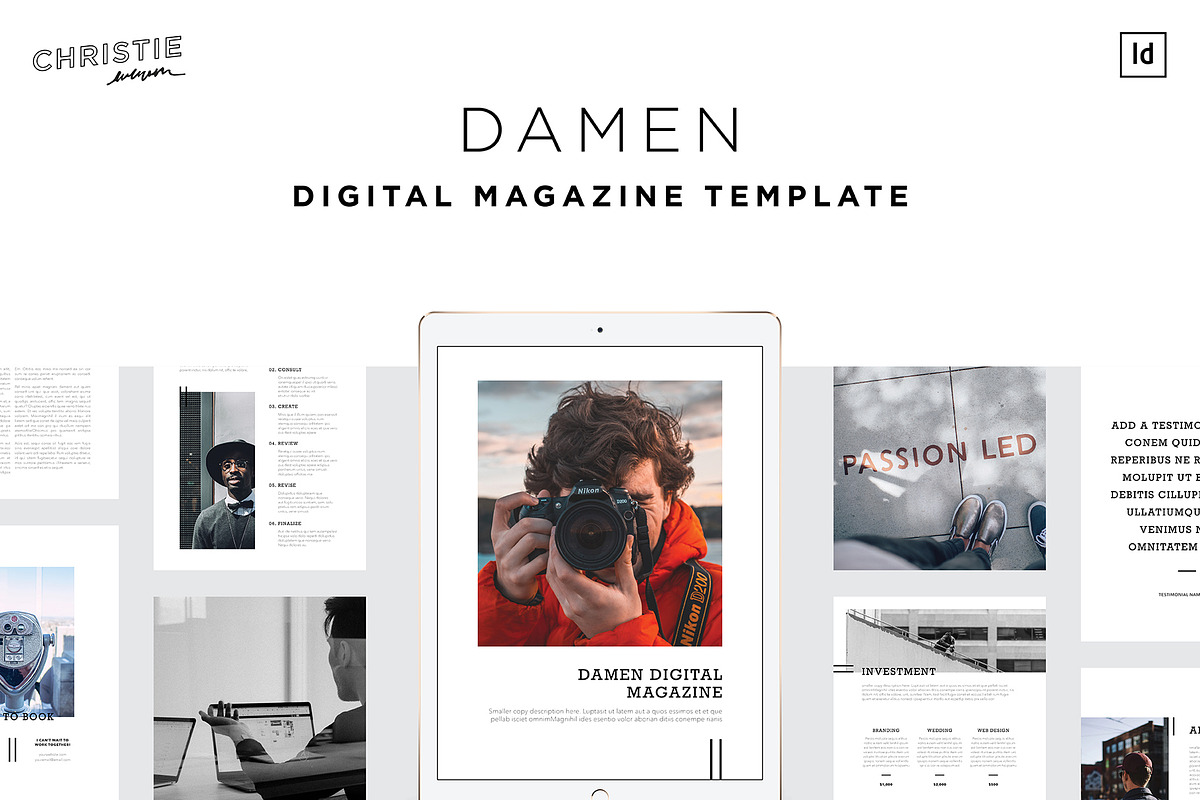 Damen Digital Magazine Template, a Magazine Template by Christie Evenson (Photo 1 of 9)
