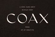 Coax, A Cool Sans Serif Display Font, a Sans Serif Font by Up Up Creative (Thumbnail 1 of 10)