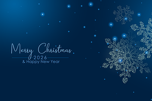 Abstract Merry Christmas and New Yea, a Decorative Illustration by Valenty