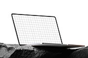 Macbook Mockup on Stone, a Mac Mockup by sagesmask.com (Thumbnail 9 of 14)