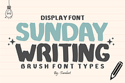 Sunday Writing - Brush Display Font, a Sans Serif Font by KiddoGlyphs Studio (Thumbnail 1 of 4)