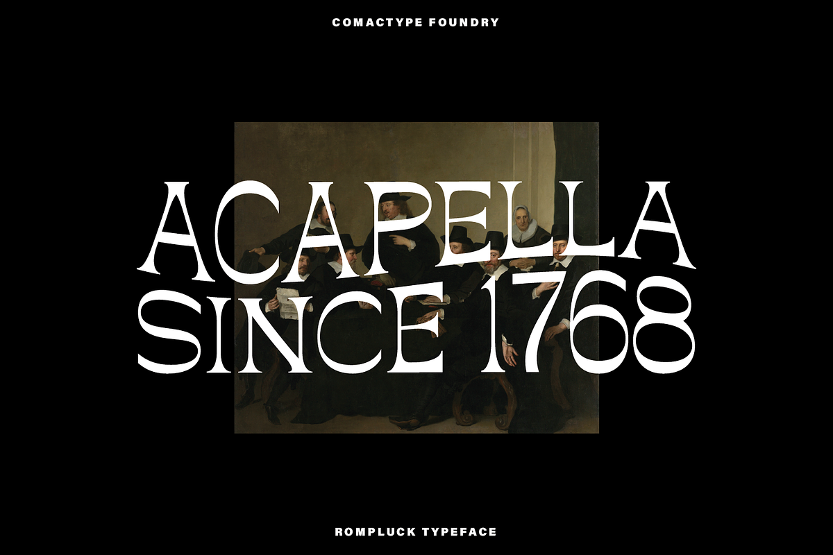 Rompluck - A Display Typeface, a Serif Font by Comactype Foundry (Photo 5 of 20)