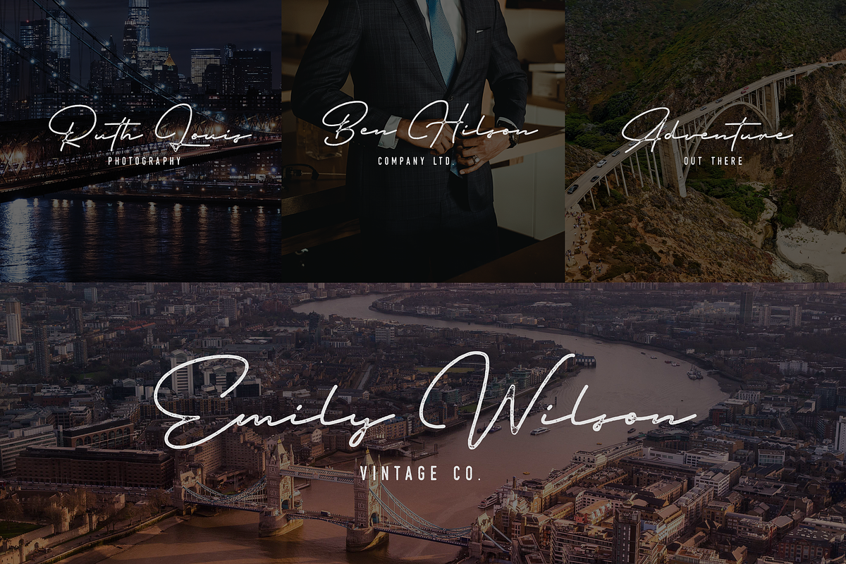 Monthoers Signature - Font Duo preview 3