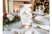 4x9 Christmas Card on Festive Table, a Product Mockup by MockupWizard (Thumbnail 2 of 3)