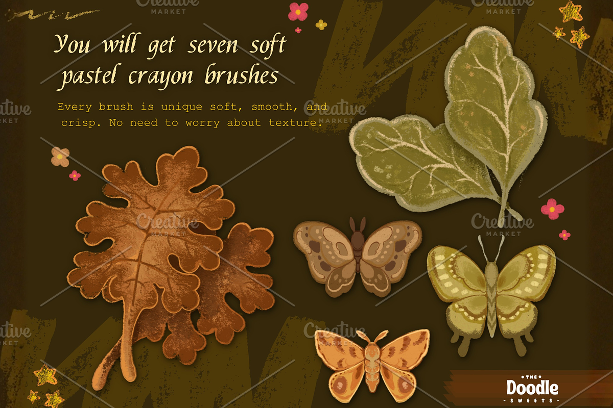 Soft- Crayon Brushes for Procreate, a Brush Add-On by TheDoodleSweets (Photo 3 of 5)