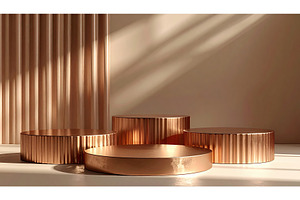 Geometric bronze podium in soft, an Abstract Photo by Igor Tichonow