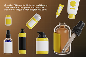 Skincare Icon 3D Illustration Pack