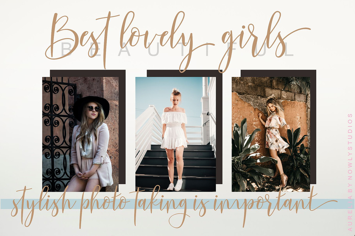 Aurelia Script, a Script Font by Nowlystudios (Photo 6 of 10)