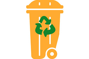 Recycle plastic wheelie bin for, an Object Illustration by TopVector