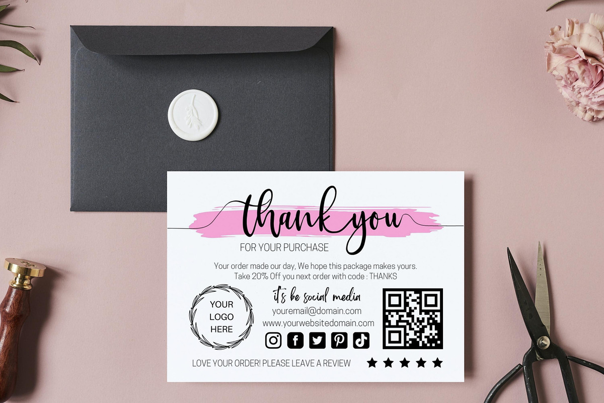 Thank You Card For Small Business, a Flyer Template by Oskar Wantopi (Photo 2 of 12)