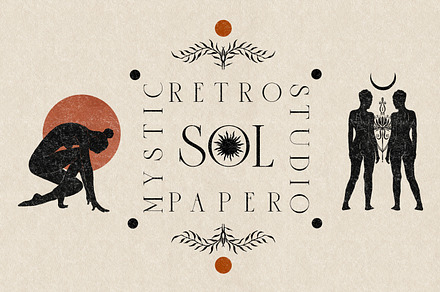 SOL - Retro Mystic Paper Studio, a Texture Illustration by Isabelle Salem