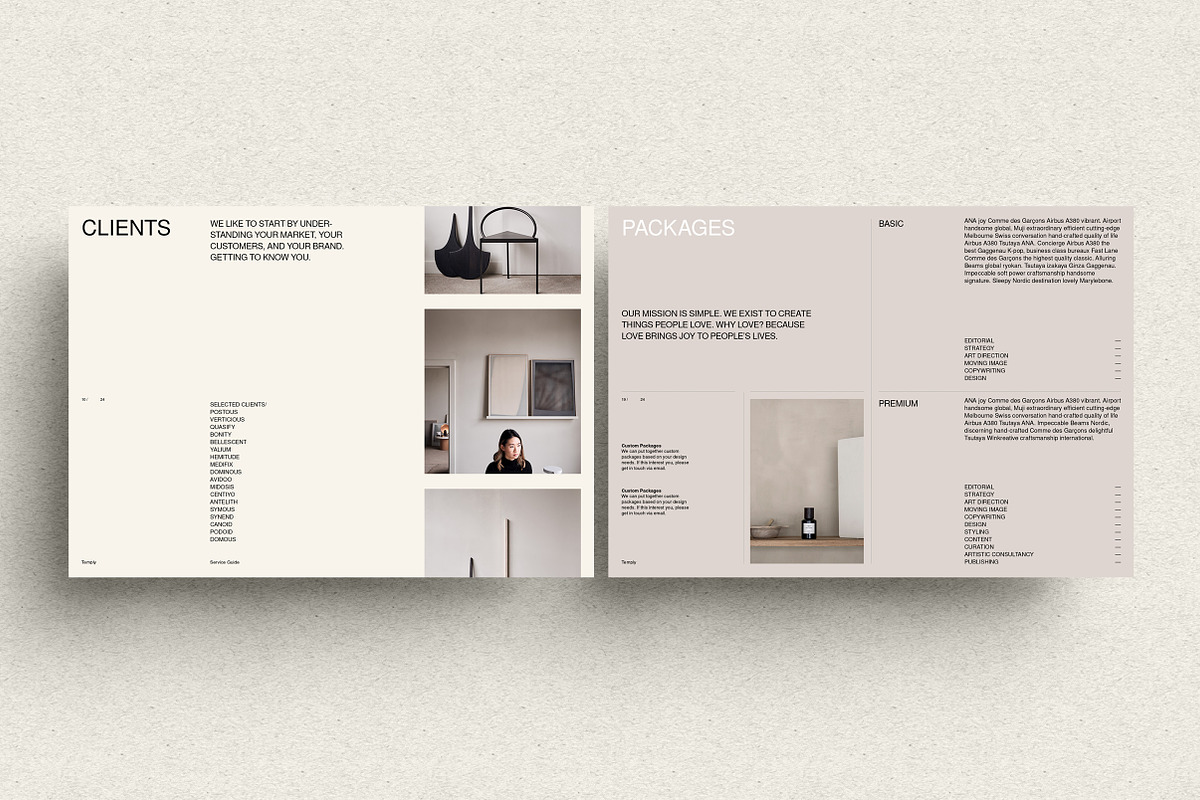 Neue Services Guide, a Brochure Template by T E M P L Y