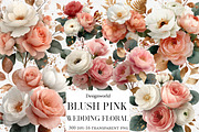 Blush Pink Wedding Floral Clipart, an Illustration by Designworld (Thumbnail 1 of 5)
