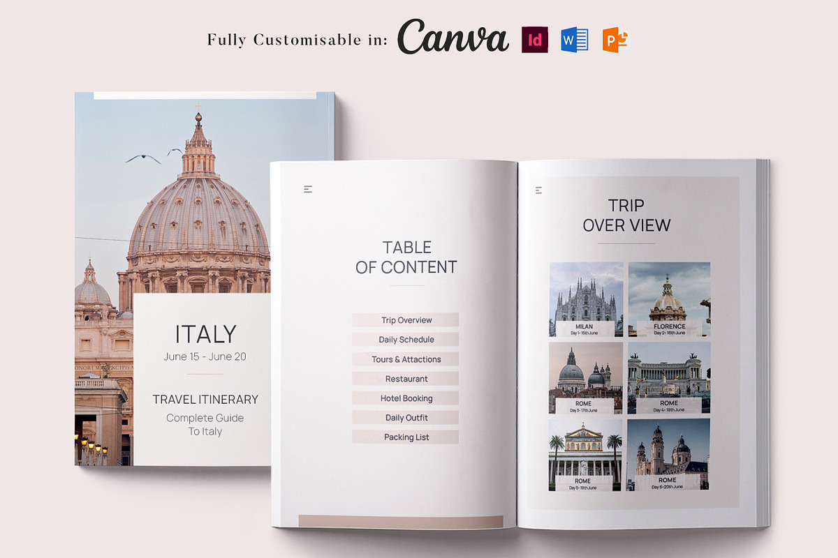 Travel Itinerary Book, Travel Guide, a Brochure Template by Niofix (Photo 1 of 6)