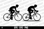 Cyclist isolated on white, a Transportation Illustration by Vectorhight (Thumbnail 2 of 4)