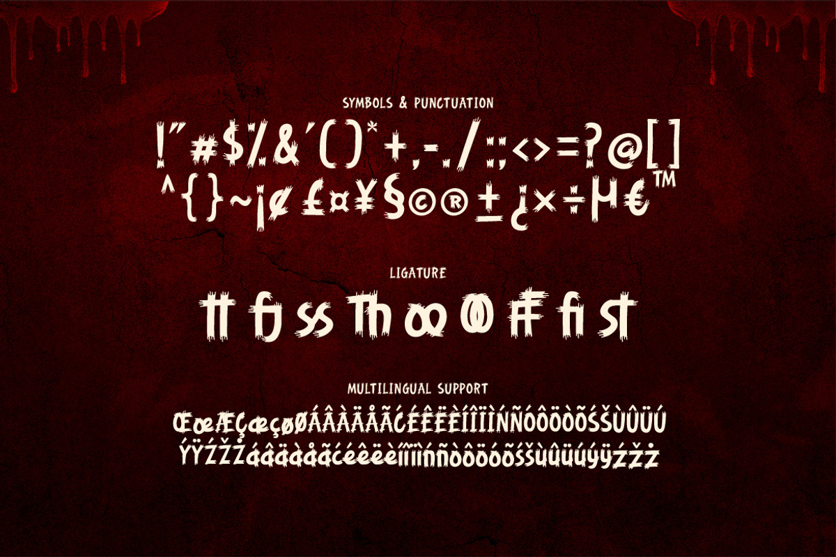 Bloodfear - Horror and Scary Font, a Handwritten Font by Typefactoryco (Photo 3 of 8)