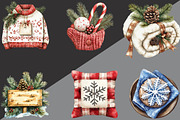 Cozy Christmas Sublimation Clipart, an Illustration by Black Bird Studio (Thumbnail 2 of 6)