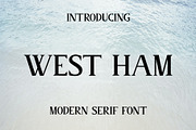 West Ham, a Serif Font by WisnoetypeCo (Thumbnail 1 of 5)