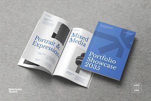 Blue Minimal Portfolio Showcase, a Brochure Template by Neermana