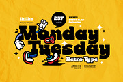 Monday Tuesday - Retro Type, a Slab Serif Font by ikiiko (Thumbnail 1 of 6)