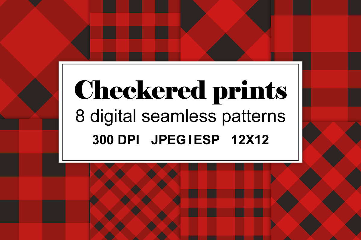 Checkered plain seamless patterns, a Pattern Graphic by Swetsol (Photo 1 of 11)