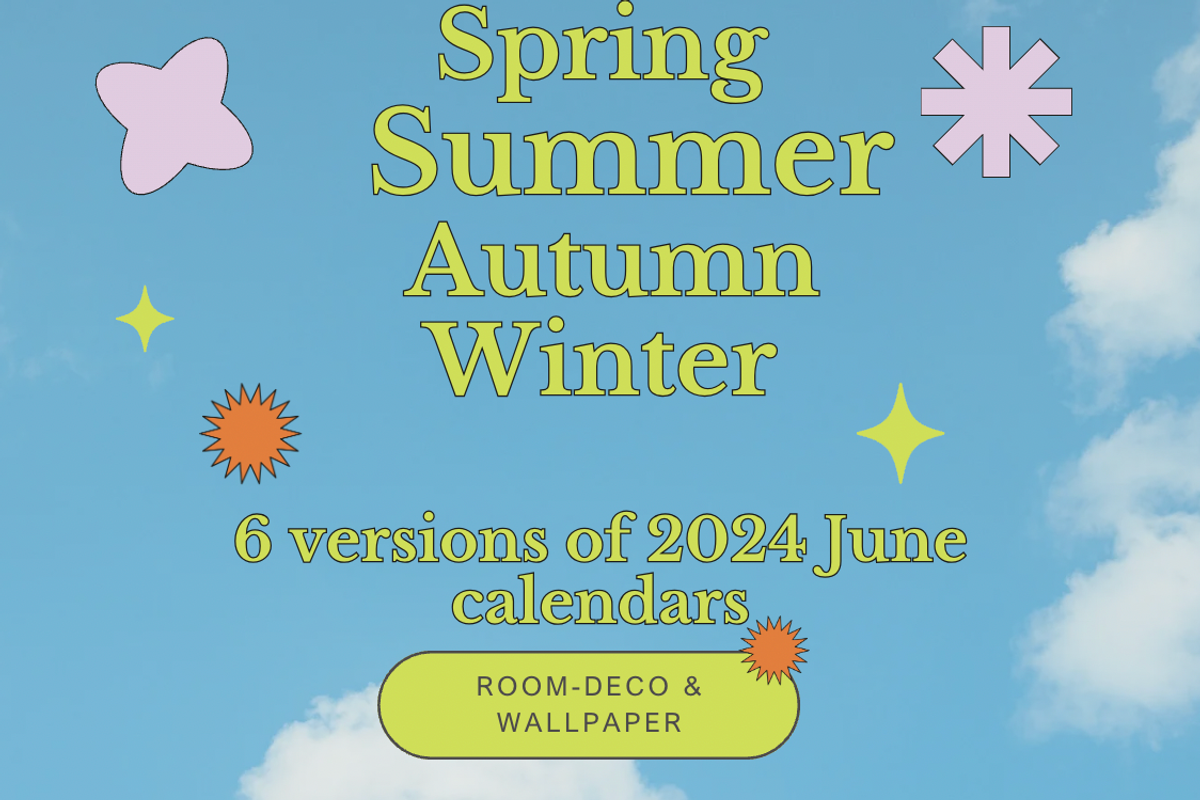 2024 June Calendars (summer themes), a Poster Template by SooJungChoi3 (Photo 1 of 6)