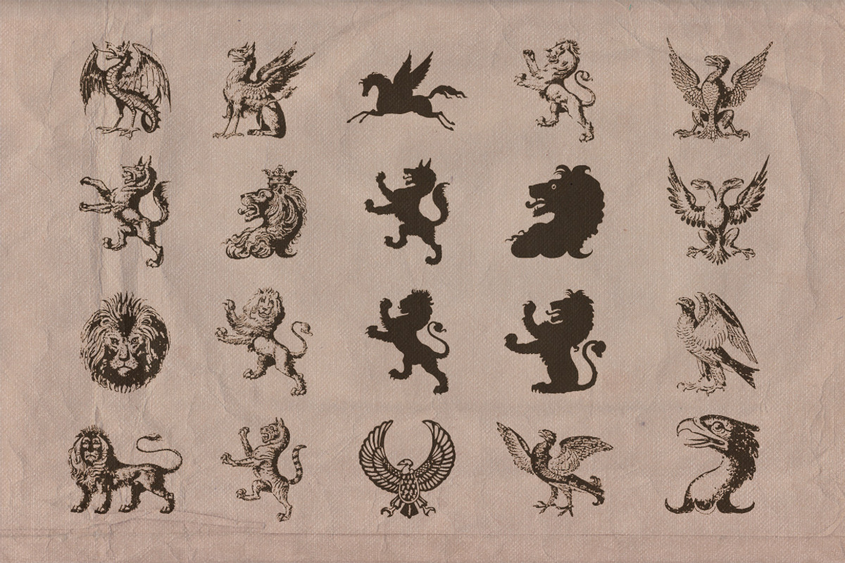 Vintage shapes - Fantasy/Heraldry preview 4