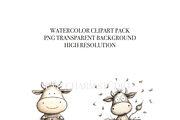 8 Cute Cow Clipart, an Animal Illustration by Pati Charm Studio (Thumbnail 4 of 8)