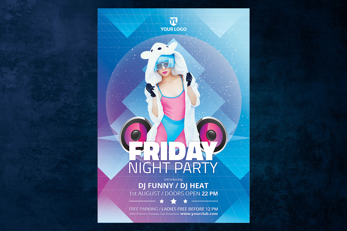 Friday Night Party, a Flyer Template by doghead (Photo 3 of 4)