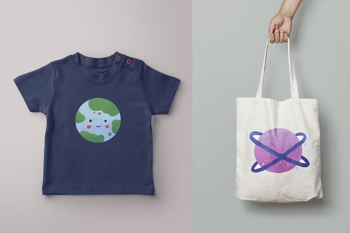 Cute Space elements Vol 02, an Object Illustration by RizkaNurfazrina (Photo 3 of 6)