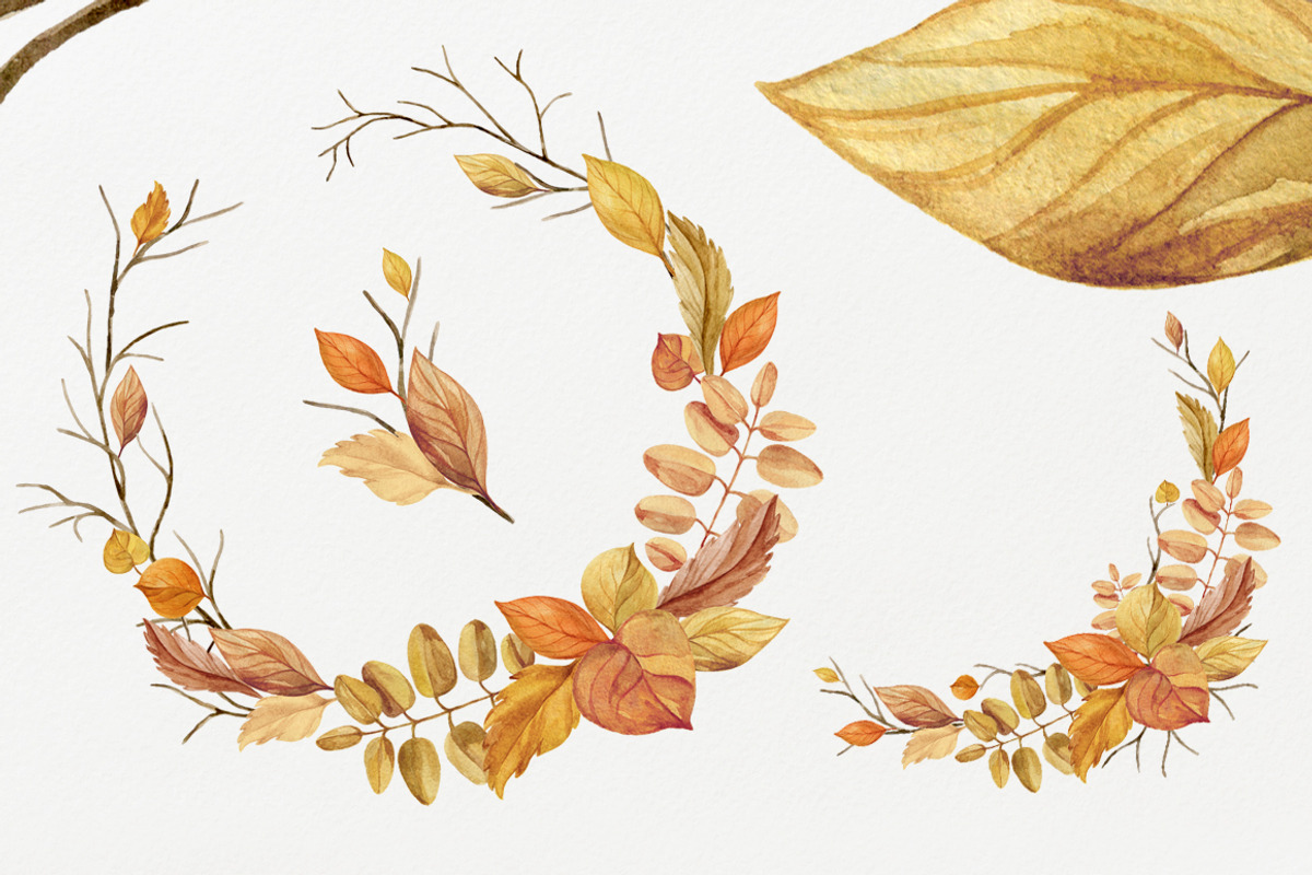 Warm Autumn. Watercolor DIY Pack, an Illustration by NataliVA (Photo 2 of 5)