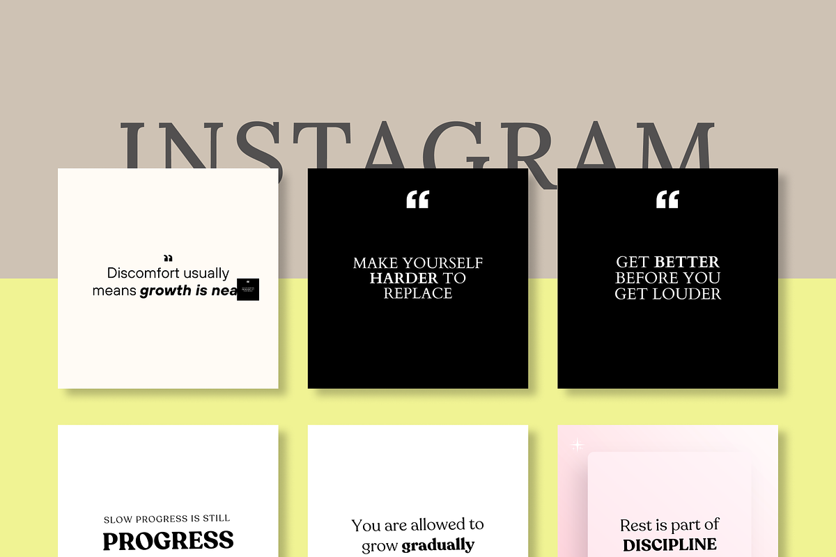 50 POSITIVE INSTAGRAM TEMPLATE, a Social Media Template by RB Boutique (Photo 9 of 9)