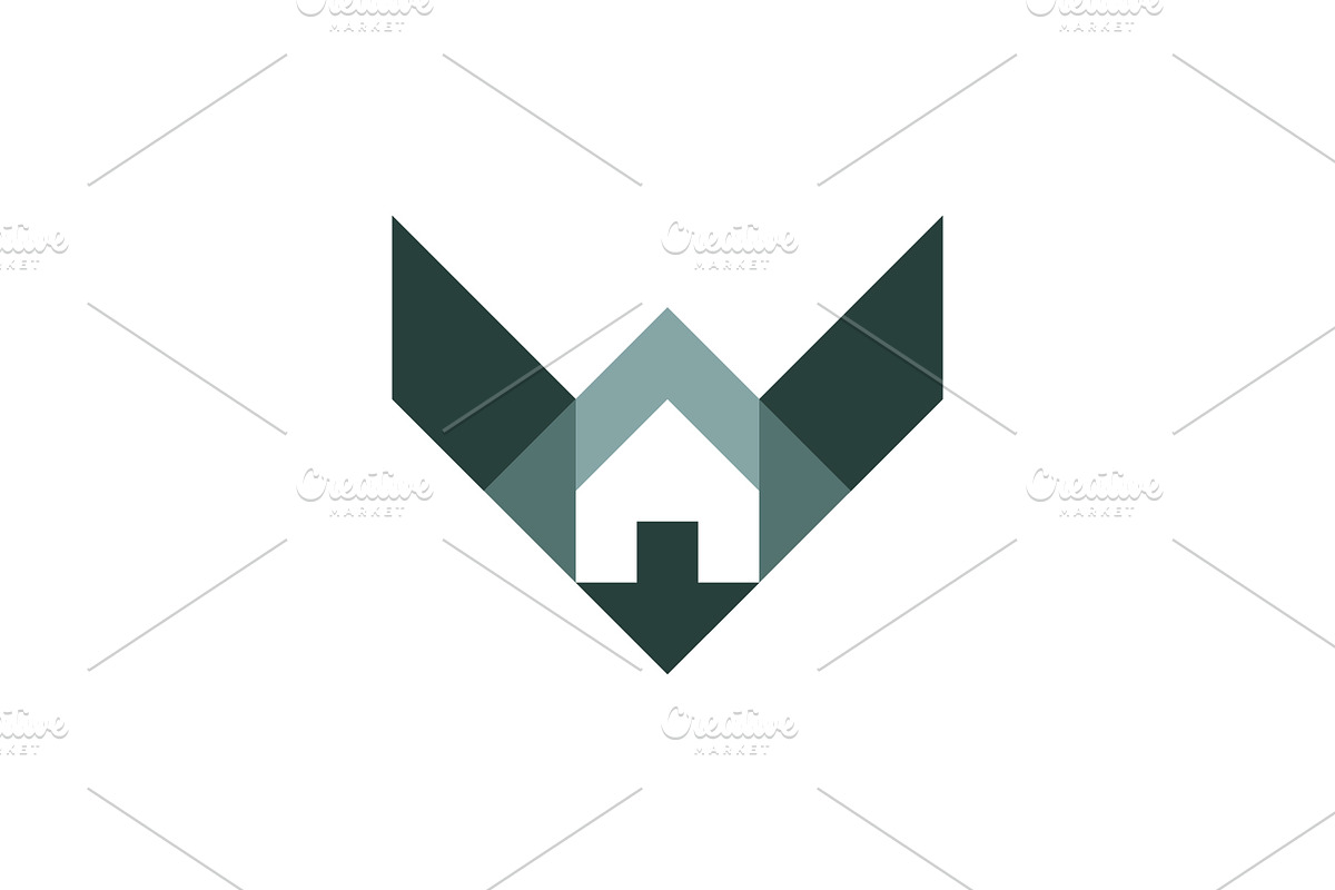modern letter V house logo, a Branding & Logo Template by Rasagama Studio