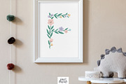 Pastel Floral Alphabet letters, a Decorative Illustration by tatiletters (Thumbnail 7 of 9)