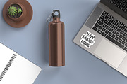Stainless Steel Water Bottle Mockup, an Advertising Mockup by Rami's Mockups (Thumbnail 7 of 9)