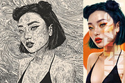 Vintage Line Art Photo Effect, an Action Add-On by Amorjesu.com (Thumbnail 11 of 27)