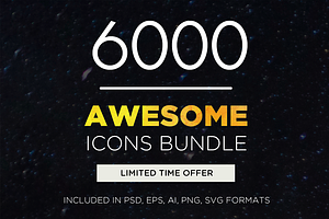 Awesome Icons Bundle | 6000 Icons