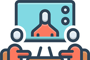 Meeting colleagues color icon, a Duotone Icon by Creative priyanka
