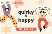 Cute & Quirky - Abstract People, a Person Illustration by Heartwarming Art (Thumbnail 1 of 12)