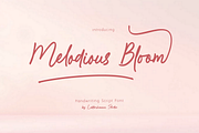 Melodious Bloom Font, a Handwritten Font by Letterhanna Studio (Thumbnail 1 of 16)