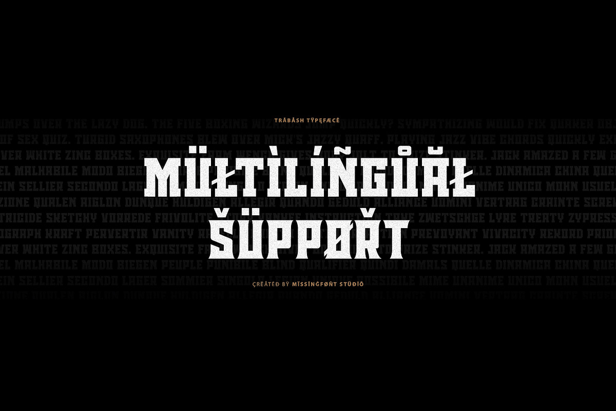 Slab font - Trabash Typeface, a Slab Serif Font by Missingfont.std (Photo 3 of 8)